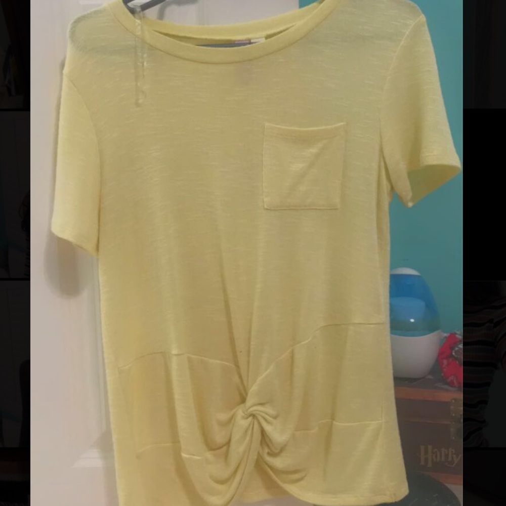 Yellow knit top